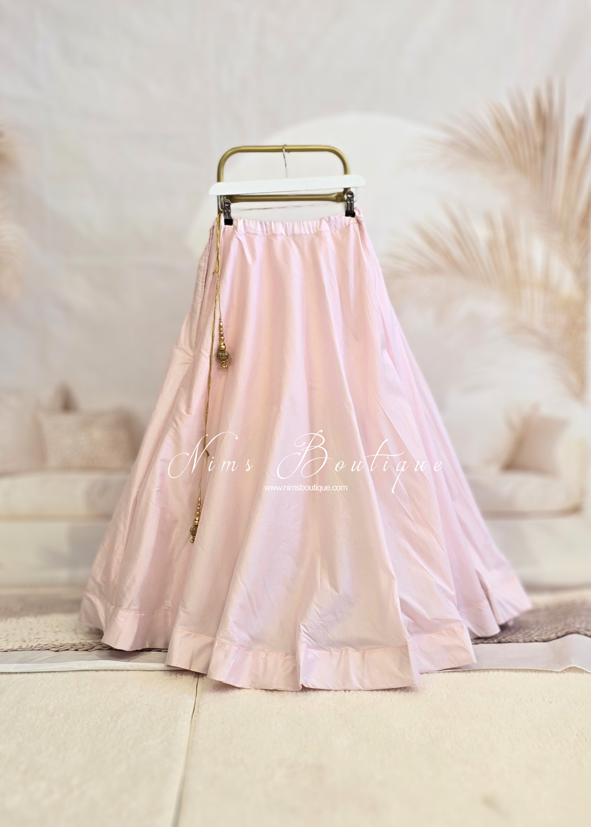 Readymade Light Blush Silk skirt/lehnga (sizes 4-20)