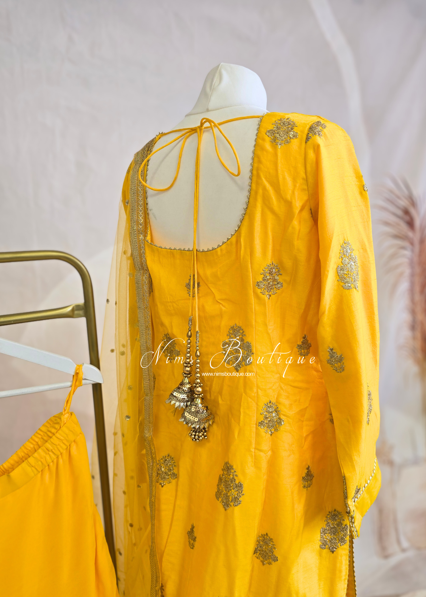 Deep Yellow Gharara Suit (size 10-12)
