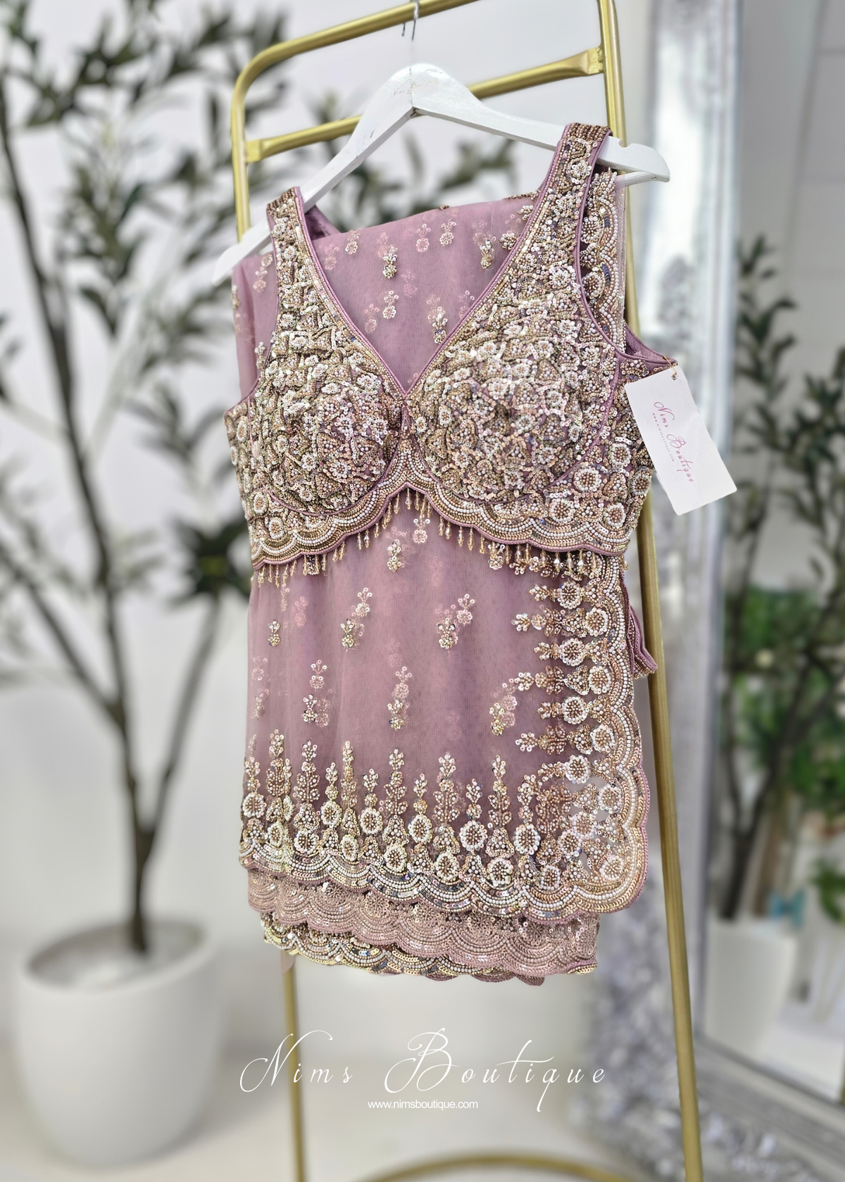 Luxury Lilac Embellished Saree