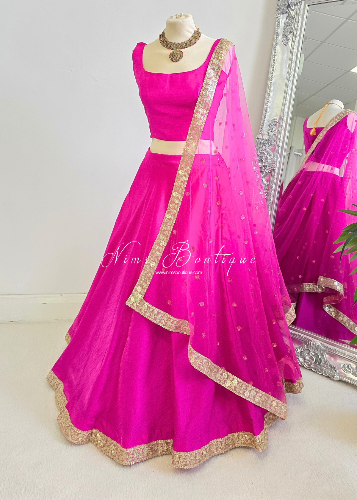 Saloni Readymade Violet Raw Silk skirt/lehnga (sizes 4-20)