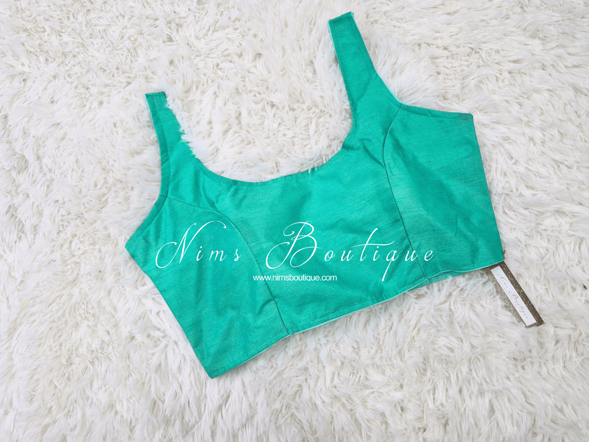 Nims Boutique The NB Aqua Green Blouse 10-12
