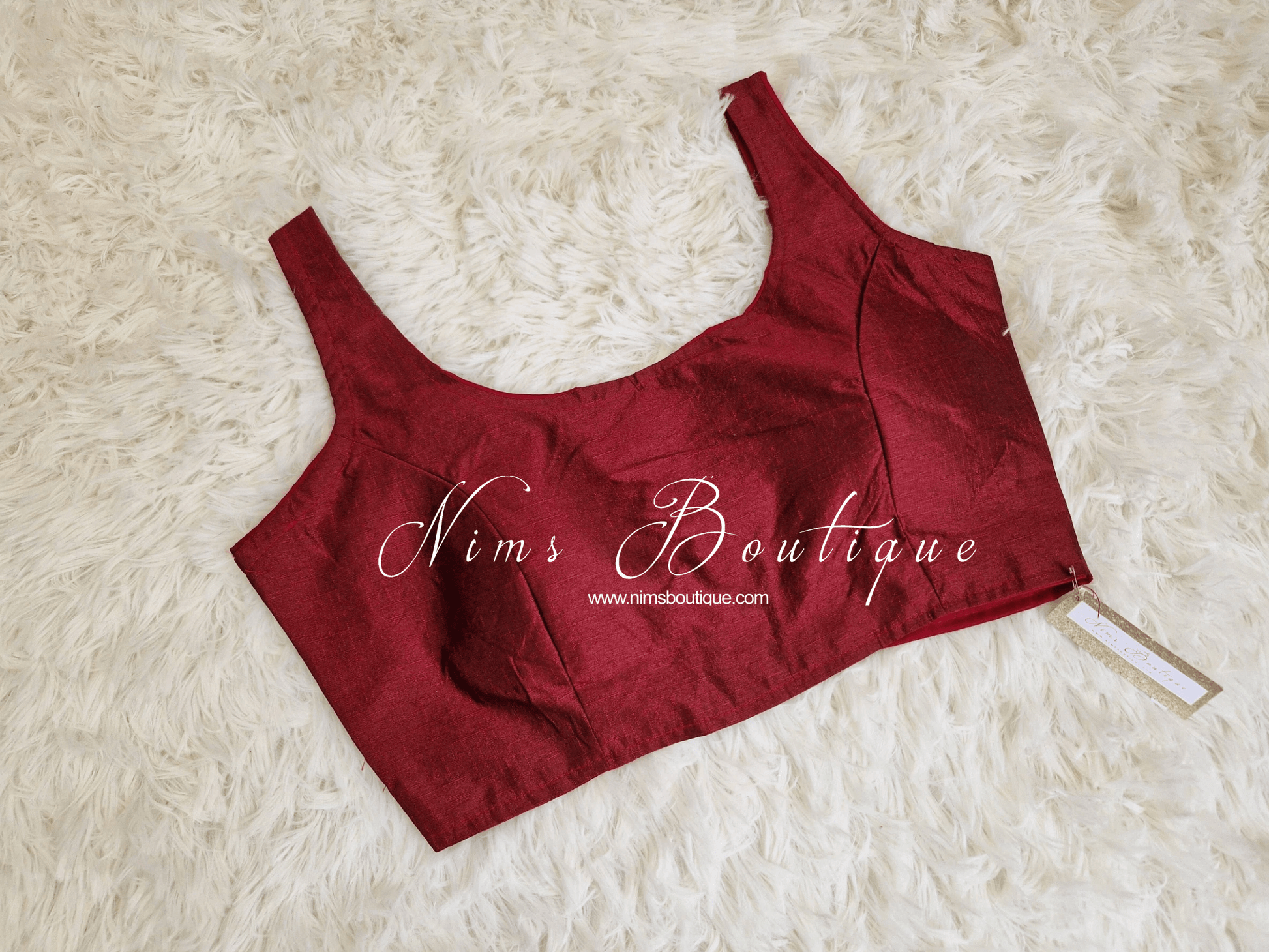 Nims Boutique The NB Maroon Blouse 12-14