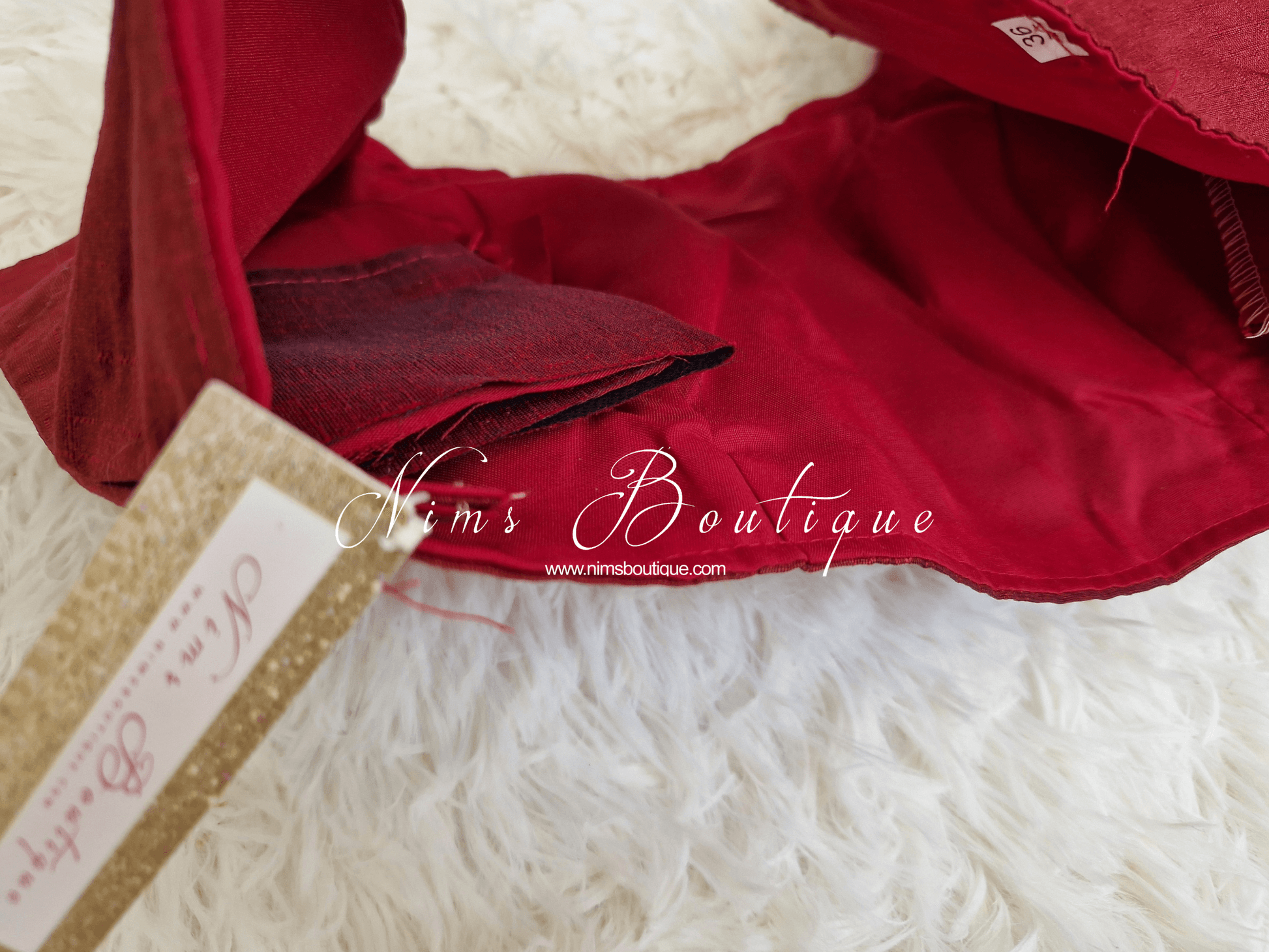 Nims Boutique The NB Maroon Blouse 12-14