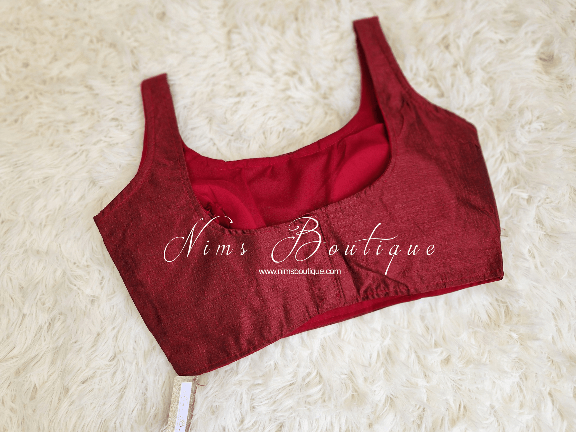 Nims Boutique The NB Maroon Blouse 12-14