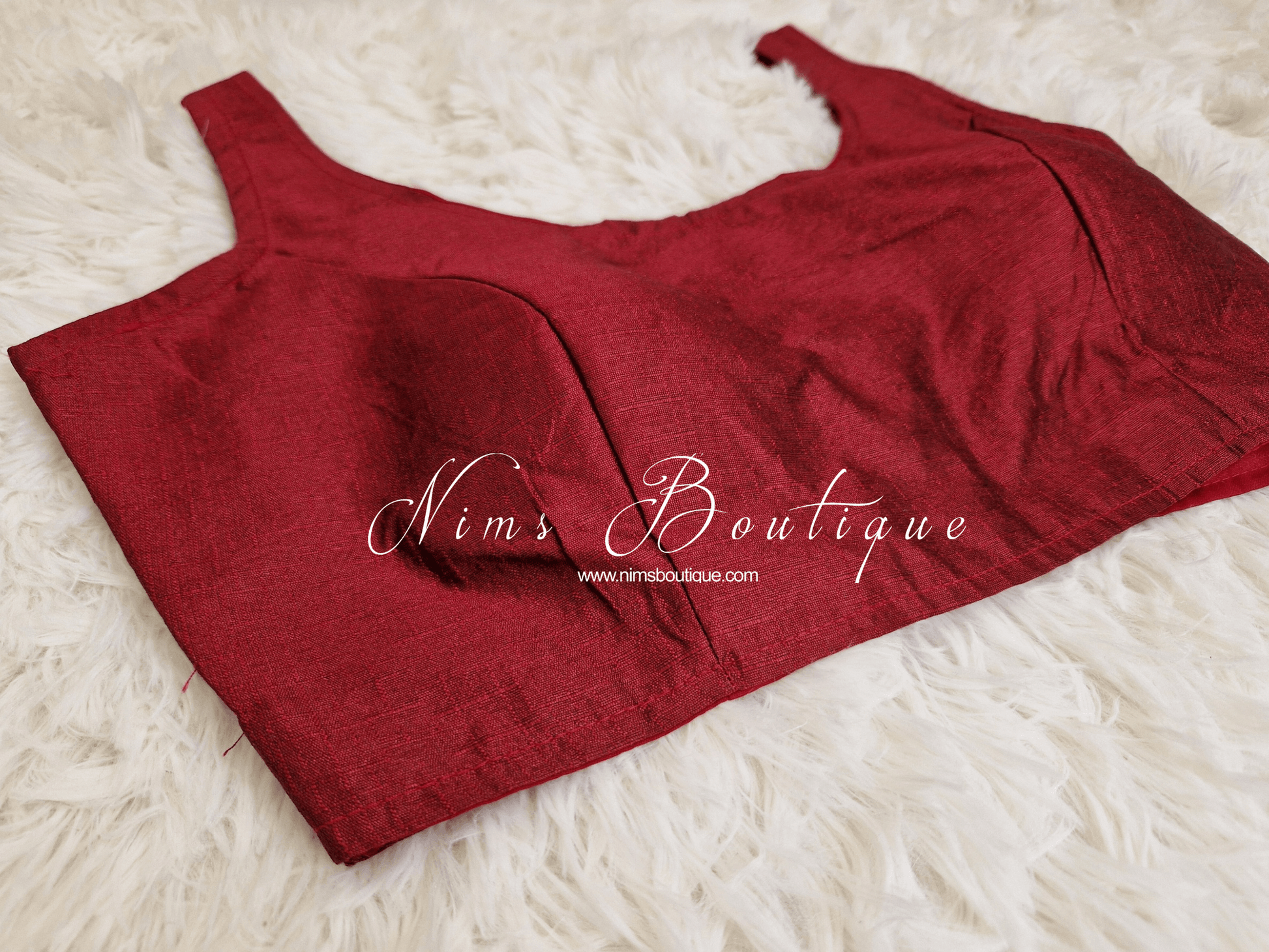 Nims Boutique The NB Maroon Blouse 12-14