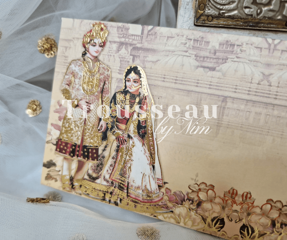 Nims Boutique Bride & Groom Shaadi Foil Print Money Wallets