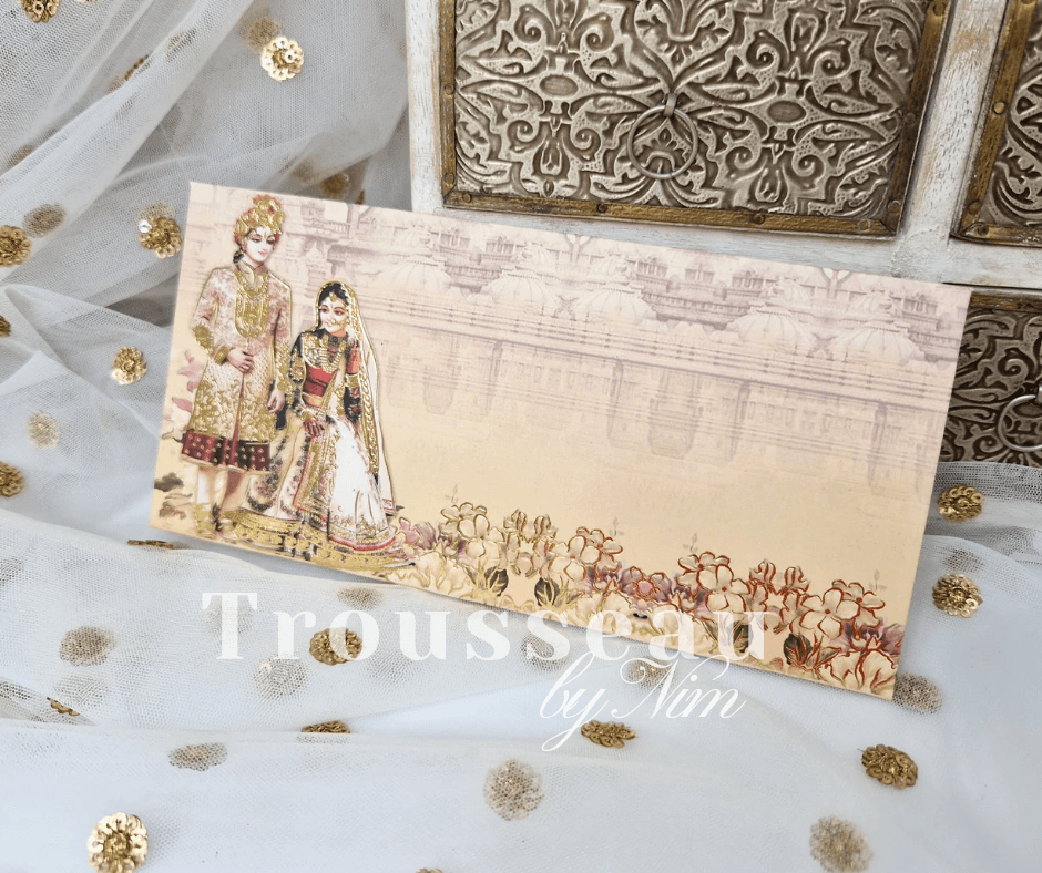 Nims Boutique Bride & Groom Shaadi Foil Print Money Wallets