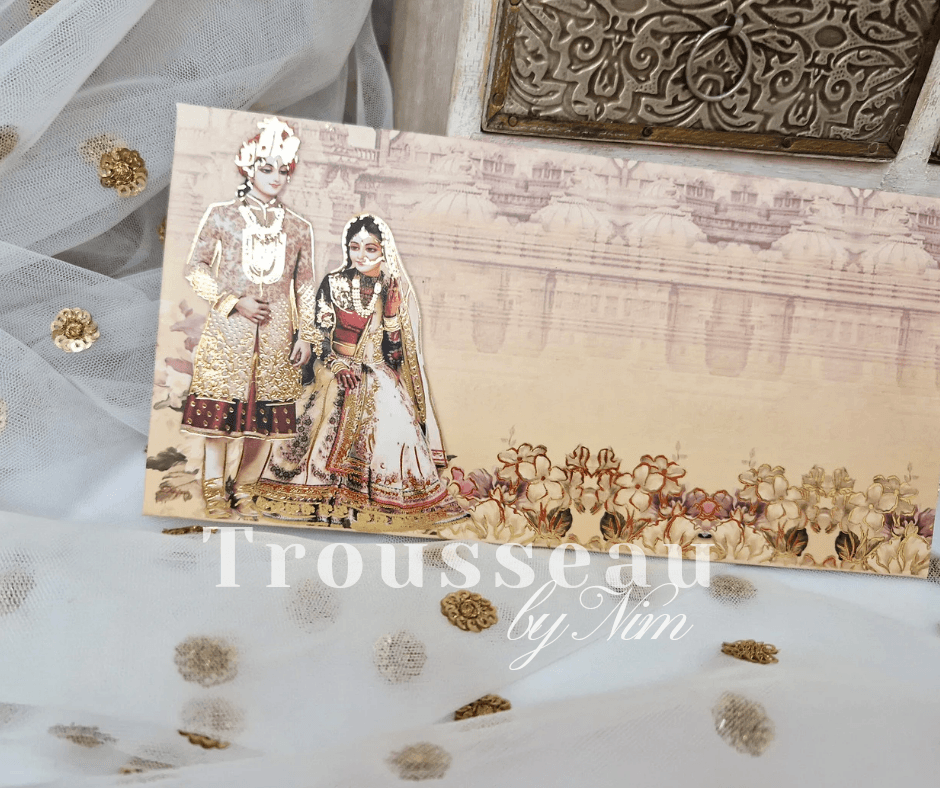 Nims Boutique Bride & Groom Shaadi Foil Print Money Wallets