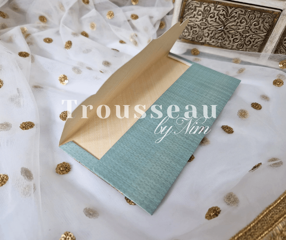 Nims Boutique Blue Peacock Foil Print Money Wallets