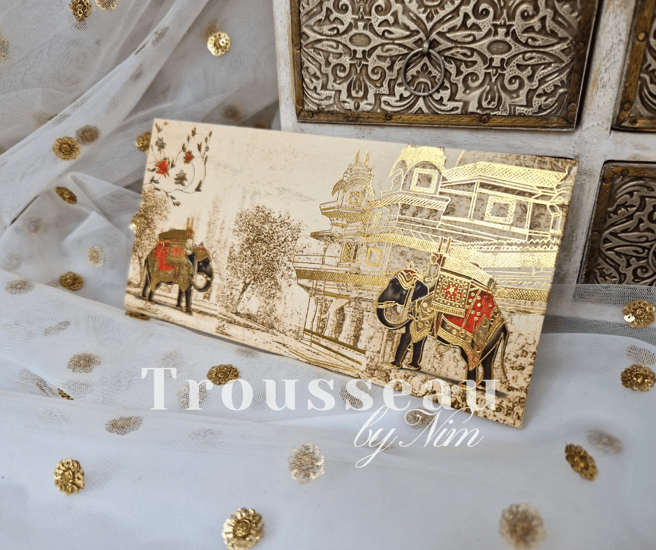 Nims Boutique Elephant Foil Print Money Wallets