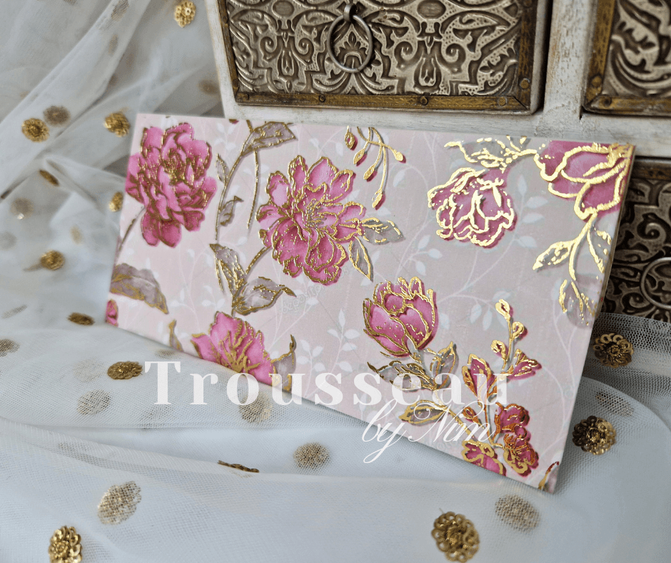 Nims Boutique Pink Flower Foil Print Money Wallets