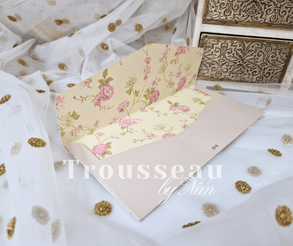 Nims Boutique Pink Flower Foil Print Money Wallets