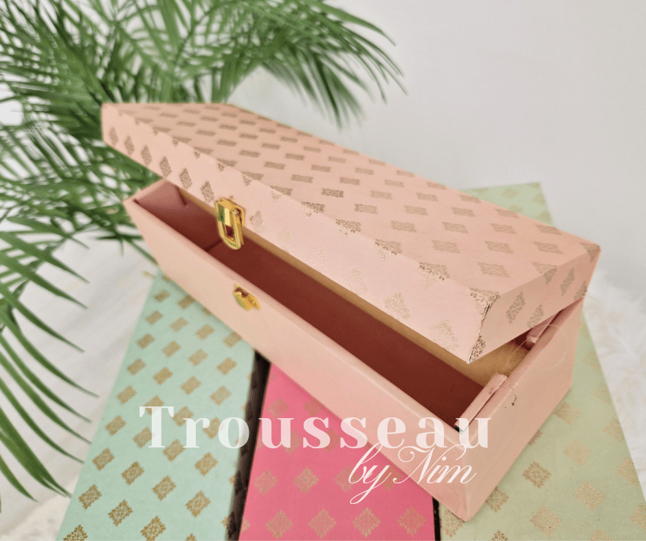 Nims Boutique Luxury Pastel Foil Print Bangle Storage Box 4 colours