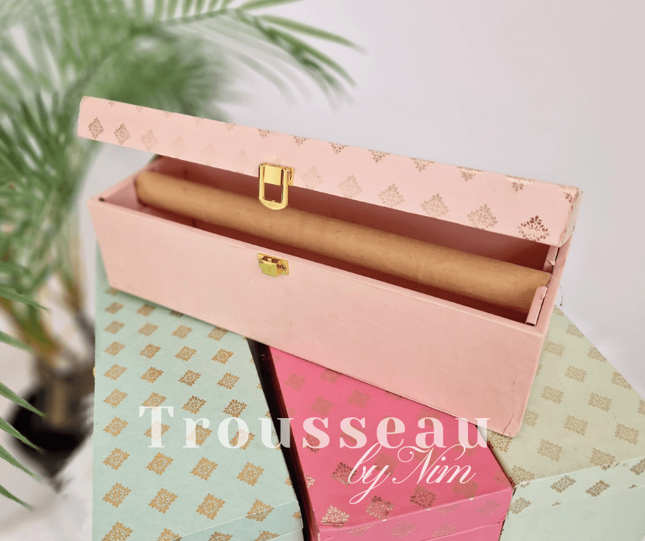 Nims Boutique Luxury Pastel Foil Print Bangle Storage Box 4 colours