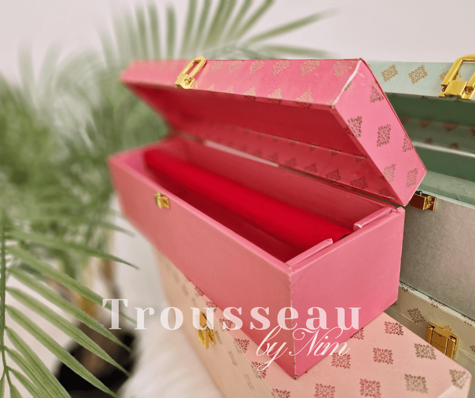 Nims Boutique Luxury Pastel Foil Print Bangle Storage Box 4 colours