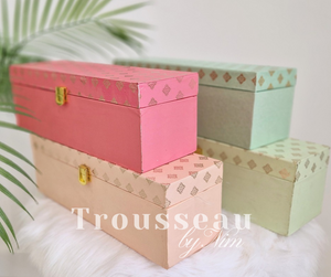 Luxury Pastel Foil Print Bangle Storage Box (4 colours)