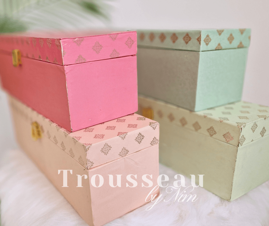 Nims Boutique Luxury Pastel Foil Print Bangle Storage Box 4 colours