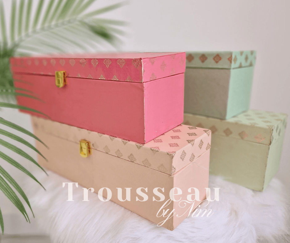 Nims Boutique Luxury Pastel Foil Print Bangle Storage Box 4 colours