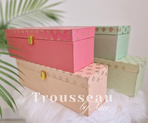 Luxury Pastel Foil Print Bangle Storage Box (4 colours)