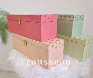 Luxury Pastel Foil Print Bangle Storage Box (4 colours)