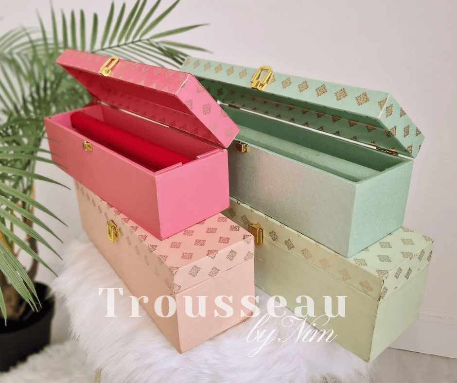 Nims Boutique Luxury Pastel Foil Print Bangle Storage Box 4 colours