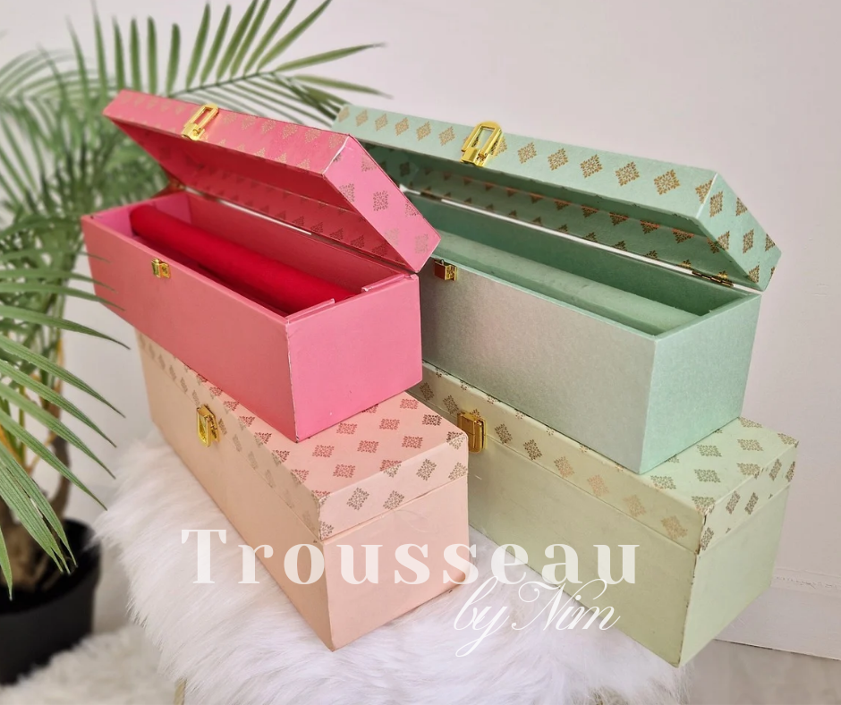 Luxury Pastel Foil Print Bangle Storage Box (4 colours)