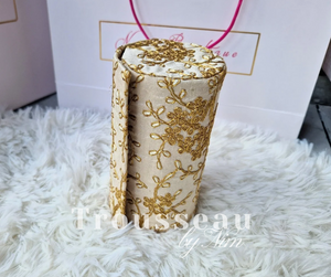 Ivory/Cream Embroidered Bangle Box