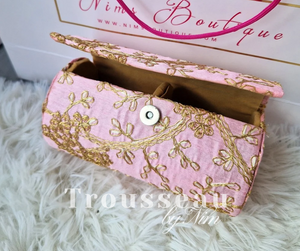 Light Pink Embroidered Bangle Box