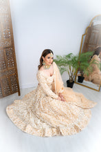 Nims Boutique Ivory & Gold Thread Embroidered Lehnga 8-20