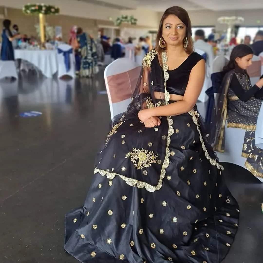 Nims Boutique Rani Luxury Black Mirror readymade lehnga skirt sizes 4-26