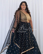Rani Luxury Black Mirror readymade lehnga skirt (sizes 4-26)