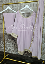 Light Lilac Trouser Suit with sleeves (18-24)