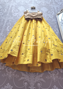 Luxury Yellow Mirror readymade skirt/lehnga (size 4-20)