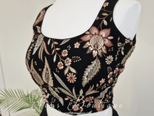 Nims Boutique Luxury Sarika Black Blouse size 4-18