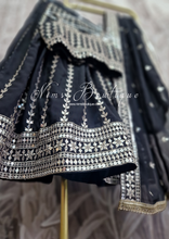 Luxury Black Zari Work Kids Lehnga