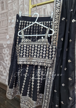 Luxury Black Zari Work Kids Lehnga