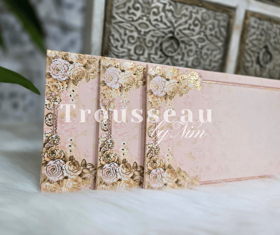 Nims Boutique Cream Floral Foil Print Money Wallets