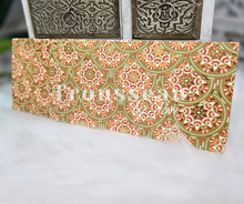 Orange/Green Patterned Foil Print Money Wallets