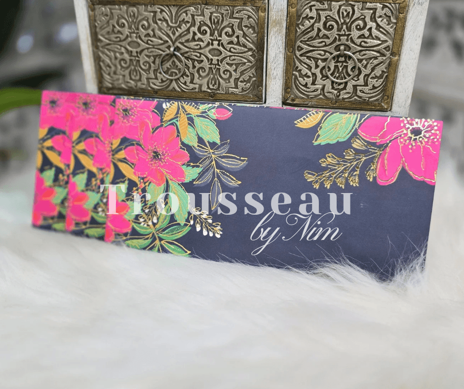 Nims Boutique Navy Floral Foil Print Money Wallets