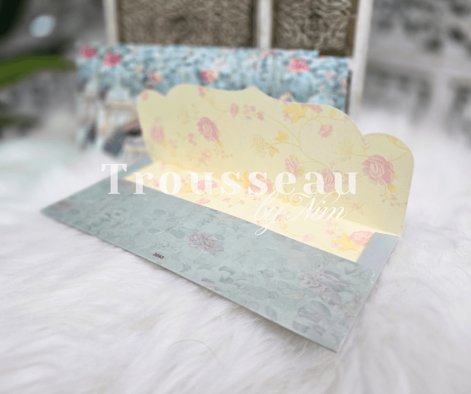 Nims Boutique Blue Peacock Foil Print Money Wallets