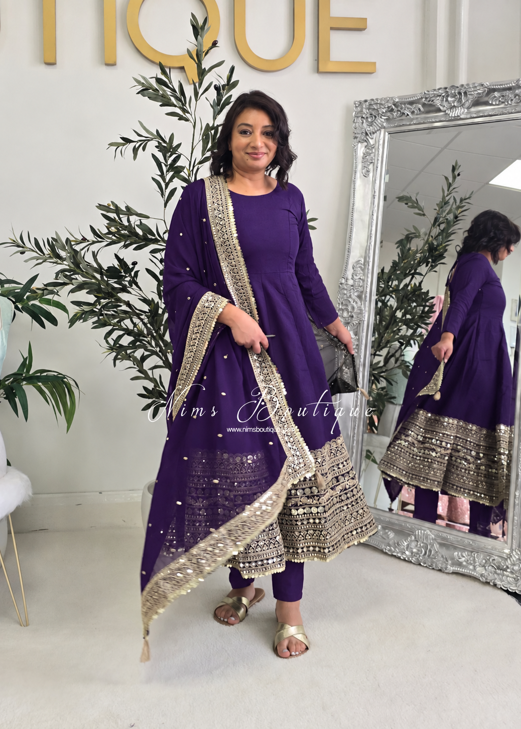 Long Frock Pajami Suit