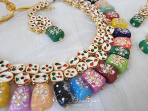 Limted Edition Multicolour Akira Kundan Set