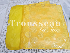 Yellow Paisley Brocade Sari Bag
