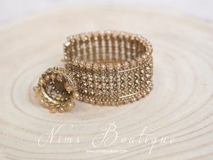 Gold stone Royal Bracelet with chumka