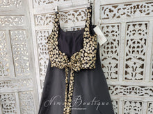 Luxury NB Black Sequin Bow Blouse (size 4-20)