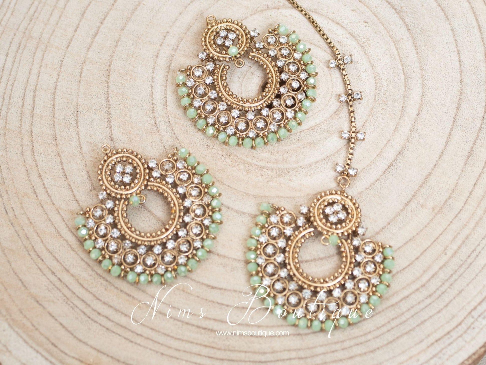 Nims Boutique Royal Mint Chand Tikka Set