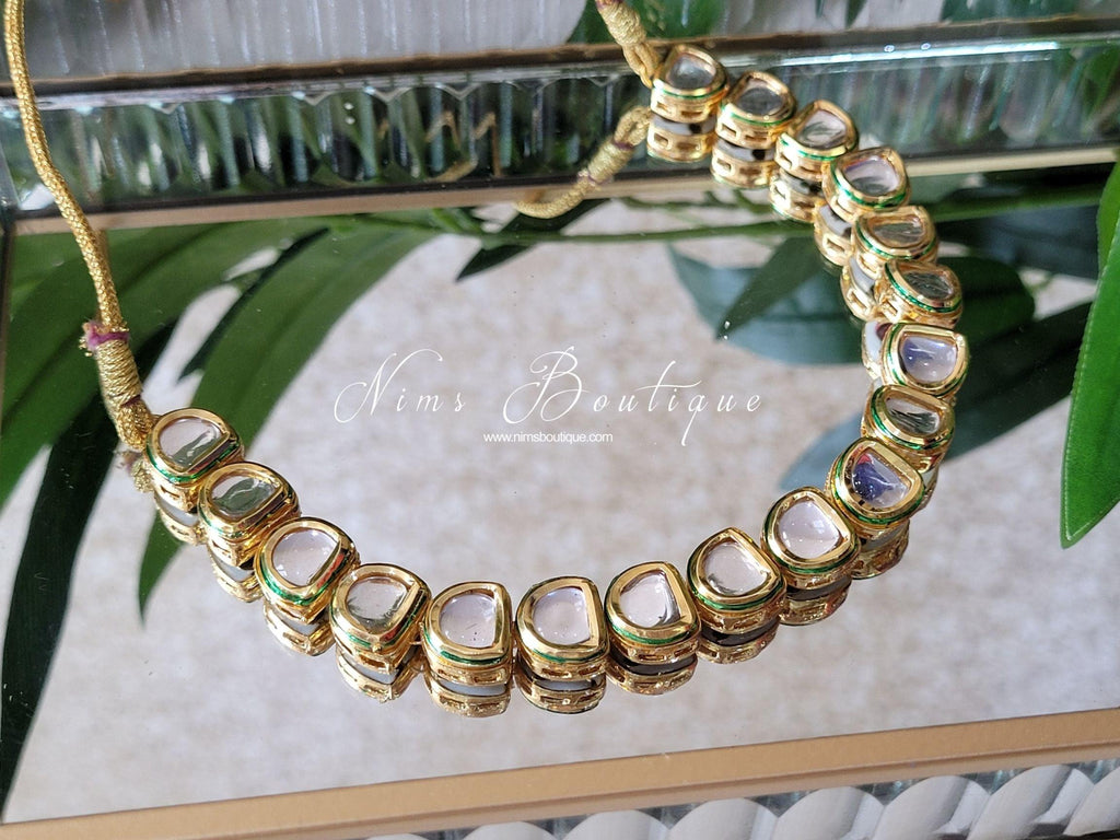 Nims Boutique The NB Classic Kundan Set with stud earrings