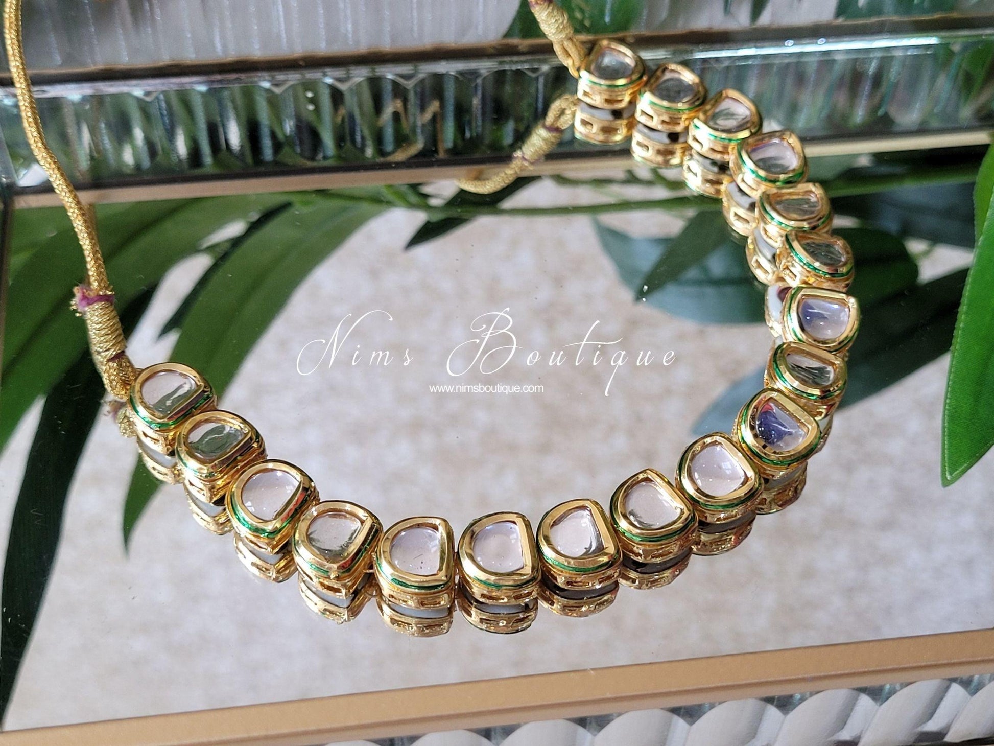 Nims Boutique The NB Classic Kundan Set with stud earrings
