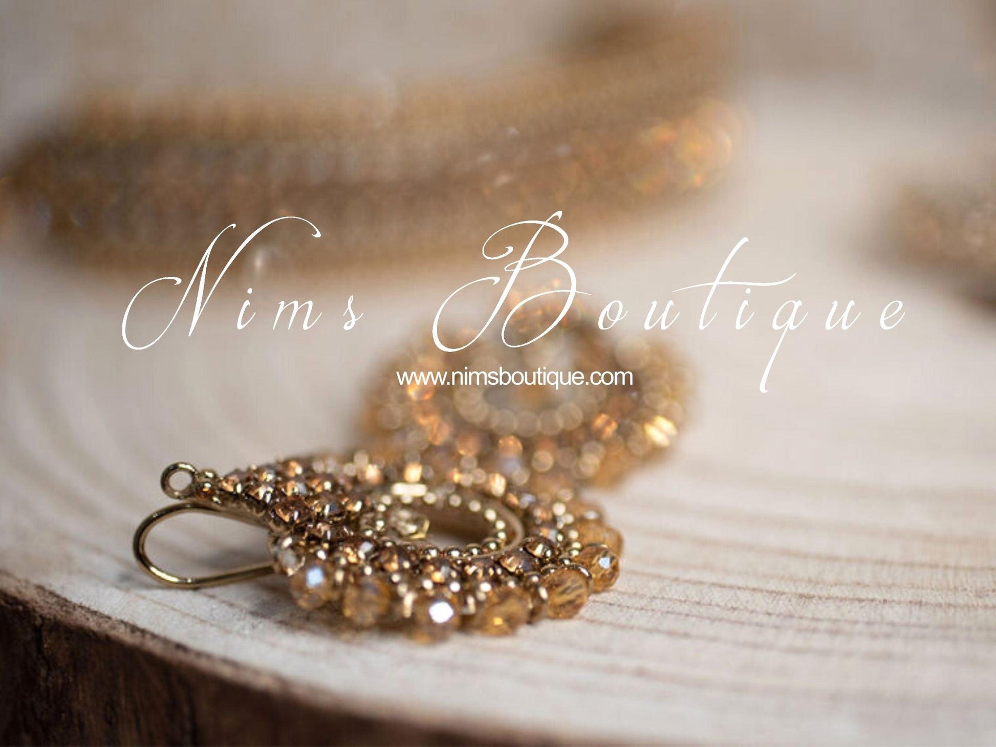 Nims Boutique Vidya Gold Stone Earrings