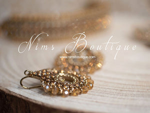 Vidya Gold Stone & Gold Earrings